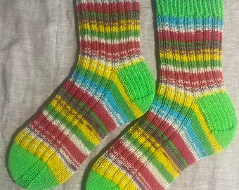 S2K Handknit Limited Edition 815 Ribbed Crew Wool Socks