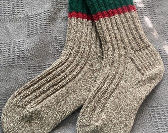 S2K Handknit Wool Ribbed Socks