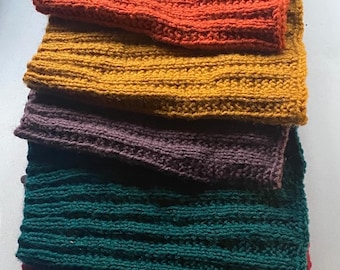 S2K Handknit Broken Rib Wool Blend NeckWarmer Cowls - 7 Color Choices