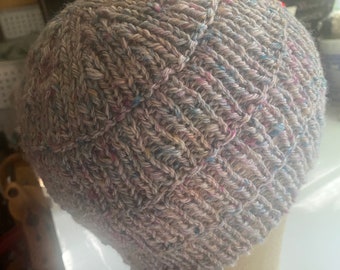 S2K Handknit Layers & Rib Handspun Hat Cap Beanie