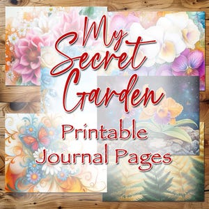 Secret Garden Printable Junk Journal Kit | 40 Journal Seiten + 100 florale Ephemera (Digital)