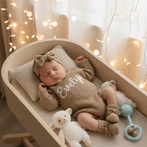 Baby Jungen Mädchen Strampler Overall Schlafanzug SCHNEEMANN Kuschelig