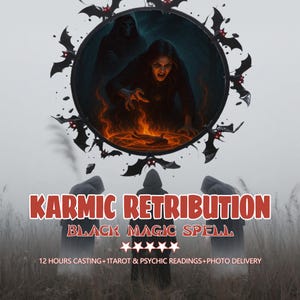 Black Magic Revenge Curse · 12Hour Delivery Photo Proof + Tarot Psychic Reading · Destroy Enemy, Karmic Payback, Mental Collapse Ritual