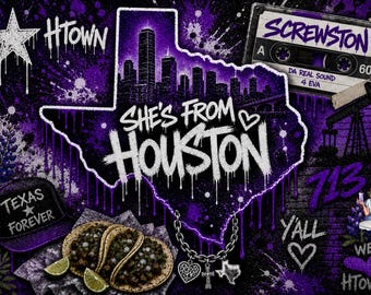 She's from Houston 20oz tumbler wrap