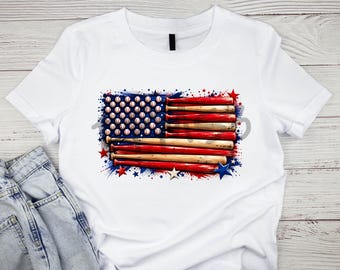 Béisbol rojo, blanco y azul