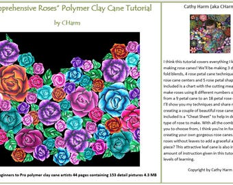 Tutorial completo de bastones de arcilla polimérica con rosas de CHarm