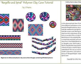 Tutorial de bastón de arcilla polimérica Bargello y espiral por CHarm