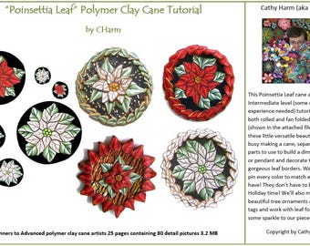 Tutorial de bastón de arcilla polimérica con hoja de Pascua de CHarm