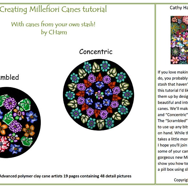 Creating Millefiori Canes With canes from your own stash!  Polymer clay cane tutorial by CHarm