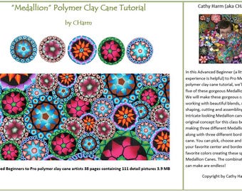 Tutorial de medallón de arcilla polimérica con forma de bastón por CHarm