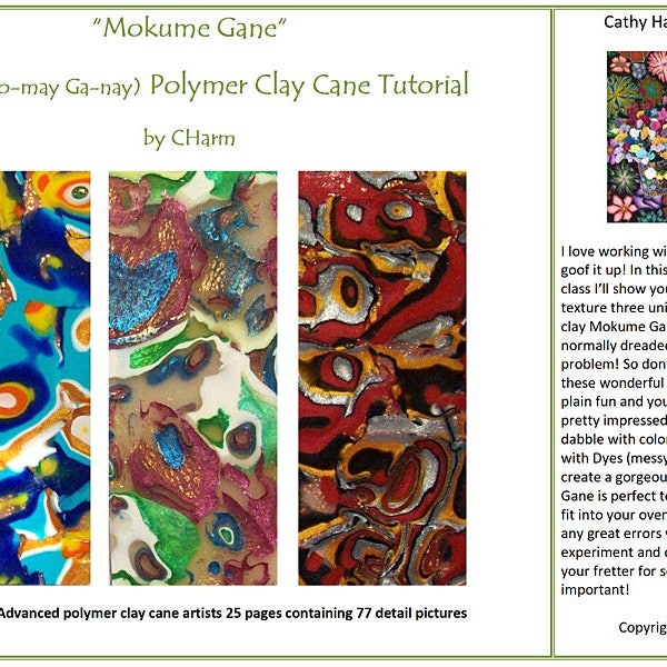 Mokume Gane polymer clay cane tutorial by CHarm