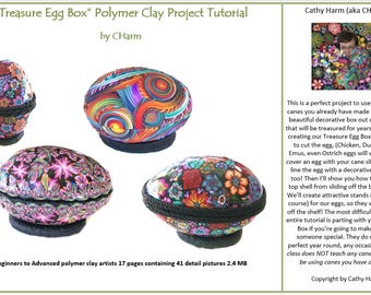 Tutorial del proyecto de arcilla polimérica "Cofre del tesoro con huevos" de CHarm