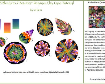 Blends to Beauties polymer clay cane tutorial by CHarm