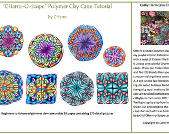 CHarm-O-Scope polymer clay cane tutorial by CHarm