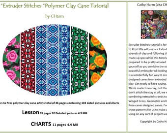 Tutorial de puntadas de extrusor de arcilla polimérica de CHarm. Gráficos incluidos.