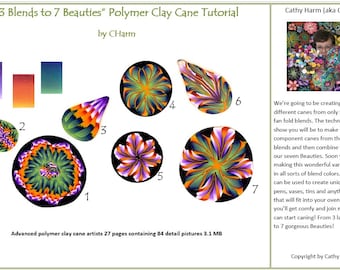 Tutorial de bastones de arcilla polimérica "Blends to Beauties" de CHarm