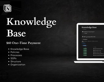 Notion: Knowledge Base | Document Management | Policy & Process Management | Inventory Management | Training Source