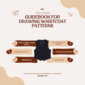 How to Draft a Waistcoat Pattern | Step-by-Step Drafting for Beginners | DIY Waistcoat Pattern Book | Printable Sewing Guide
