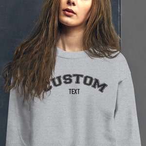 Custom Embroidered Crewneck Sweatshirt, Personalized Sweatshirt