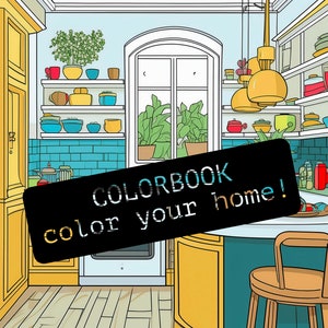 15 Interior Design Coloring Pages – Home Decor Coloring Book (Digital Download)