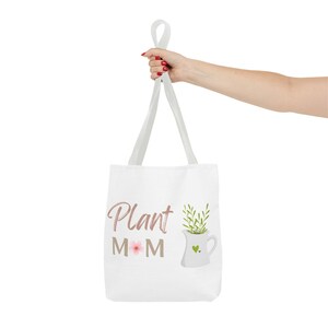 Plant Mom Tote Bag | Perfect for Plant Lovers, Eco-Friendly Shopping, Mother&#39;s Day Gift, Gardening Accessories, Floral Design