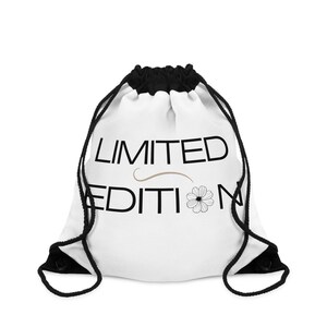 Limited Edition Drawstring Bag, Stylish Gym Sack, Personalized Gift, Unique Travel Bag, Cute Storage for Kids, Eco-Friendly Tote