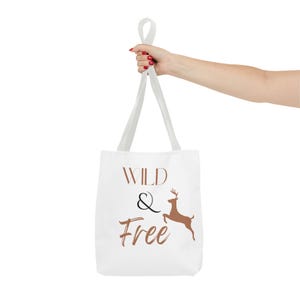 Wild & Free Tote Bag - Boho Chic, Eco-Friendly, Perfect for Travel, Shopping, or Beach Days