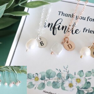 Build your own necklace, Pearl Necklace, Initial Necklace, Gold Filled, Sterling Silver, Rose Gold, Bridesmaid Gift, Friend Gift, Custom