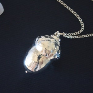 Silver Acorn Necklace, Sterling Silver, Real Acorn, Acorn Necklace, Long Layered Sterling Silver Necklace, AC9