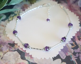 Cavigliera In Pietra Di Luna E Argento 925 - Fiori Di Primavera - Bracciali Pietra Di Luna - copertina