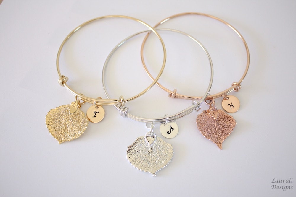 10pcs-G054 Open Love Leaf Bangle Bracelet Party Gift