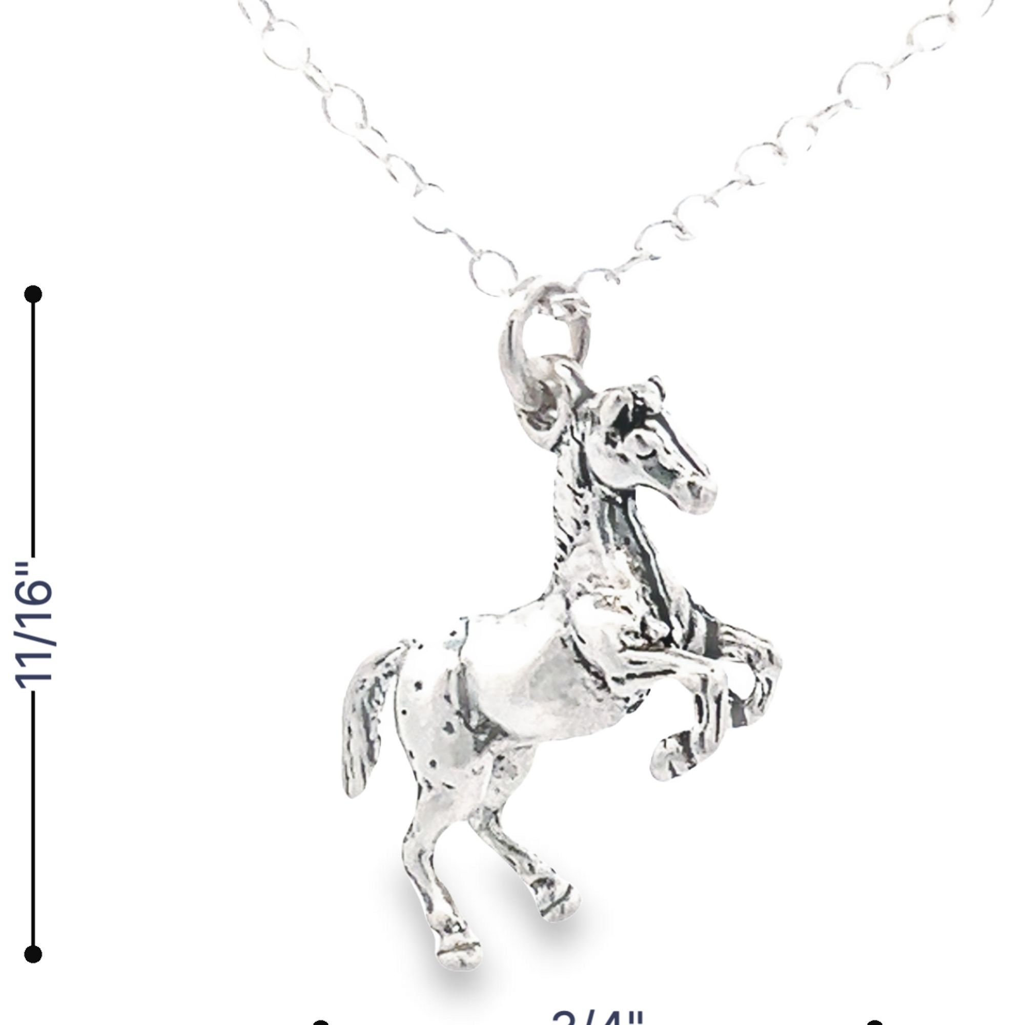 Collana Cavallo In Corsa Con Cuore - Gioiello Acciaio Inossidabile Per Amanti Cavalli - Regalo Per Ragazze E Donne - 4