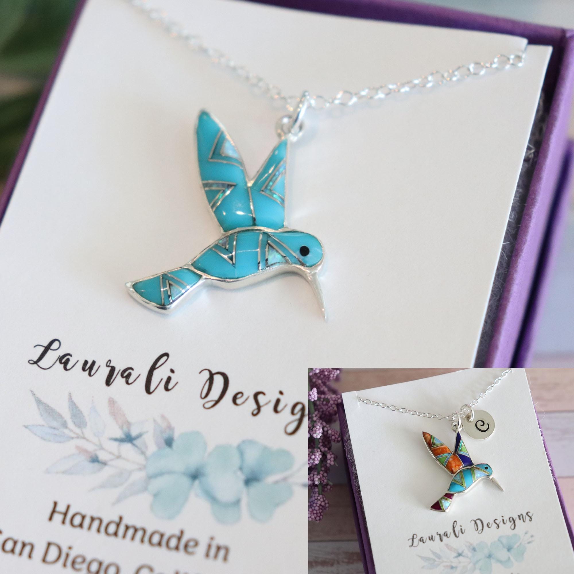 Turquoise Hummingbird Pendant - Etsy Turquoise Hummingbird Pendant - Etsy