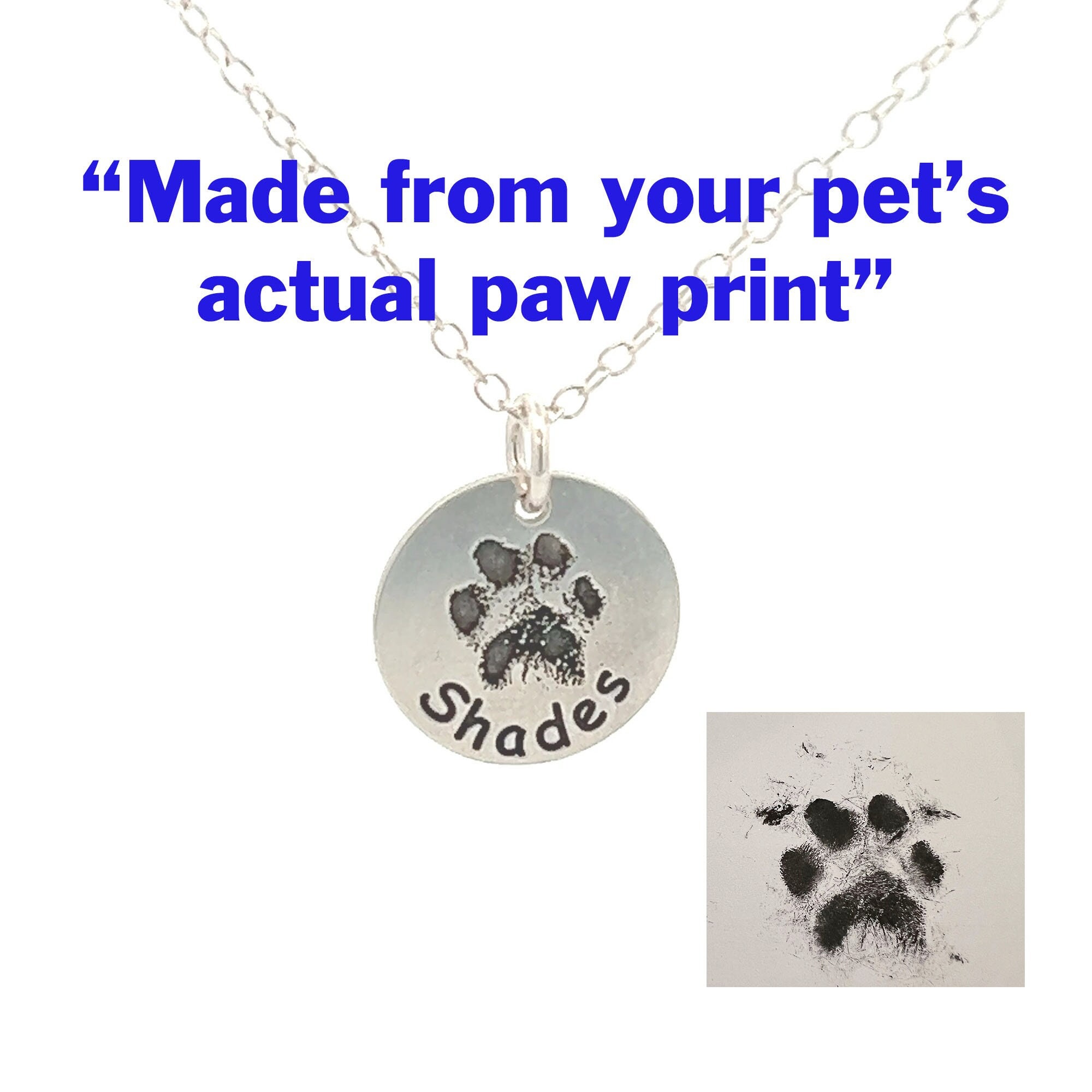 KINGWHYTE Collana Con Ciondolo Zampa Di Cane In Argento 925 | Pietra Di Luna | Regalo Per Amanti Animali