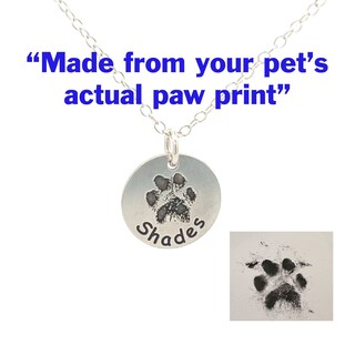 KINGWHYTE Collana Con Ciondolo Zampa Di Cane In Argento 925 | Pietra Di Luna | Regalo Per Amanti Animali