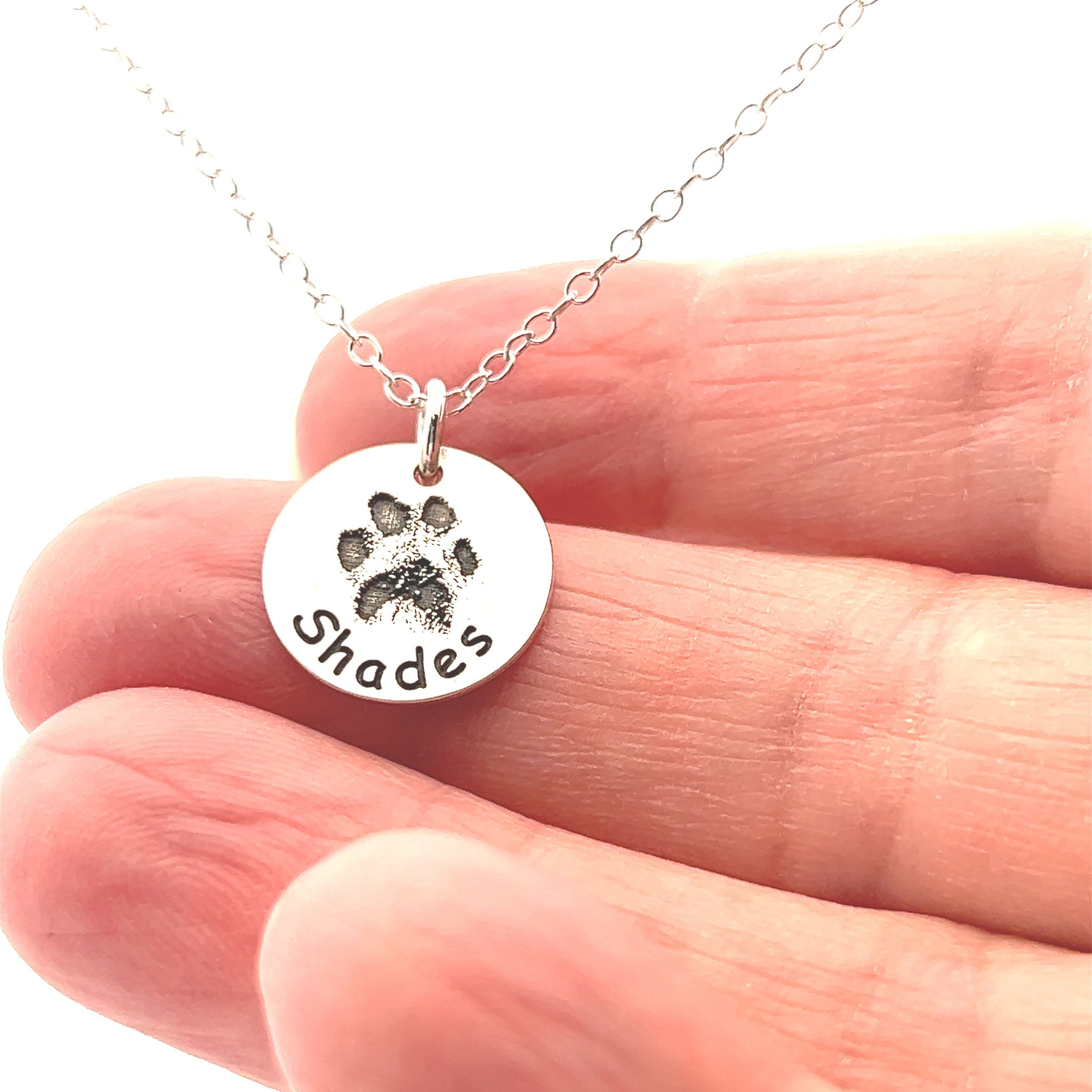 Actual Dog Paw Necklace, Sterling Silver, Pet Memorial Gift, Pet Loss ...