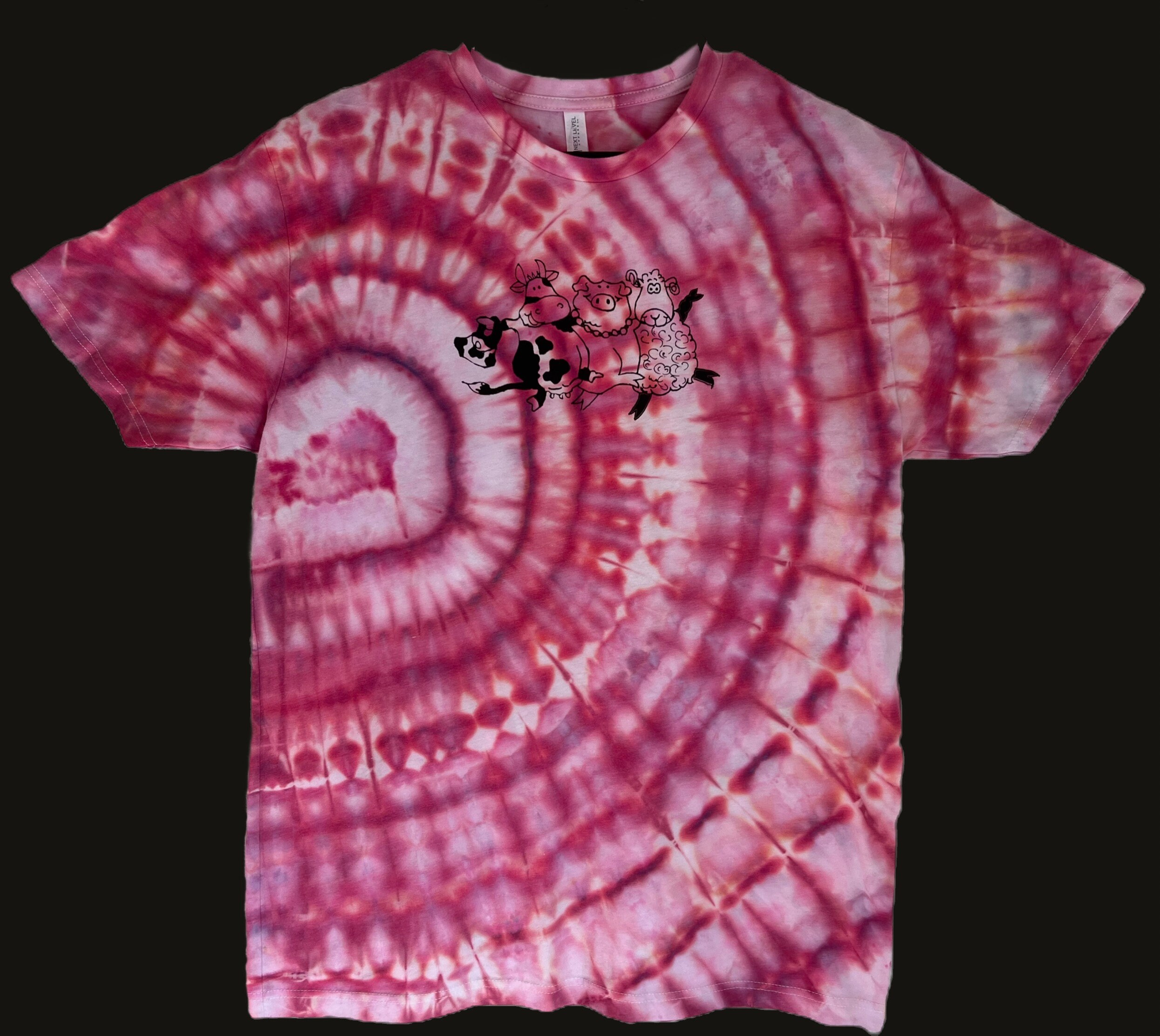 Pink Tie Dye Men's Short Sleeve Shirt