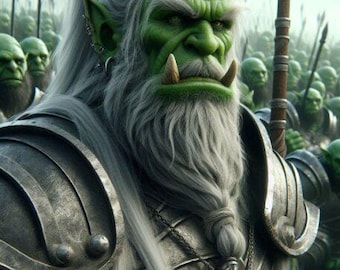 La vida de un orco forjada por la batalla.