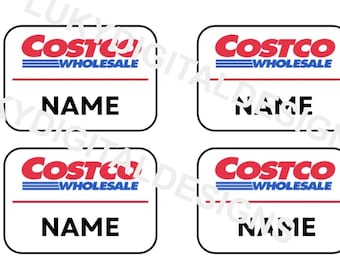 Costco Party Name Tags Instant Download *canva Template* Etsy