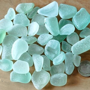 40 medium to larger pieces Seafoam sea glass, Genuine sea glass, Surf tumbled sea glass from Greece