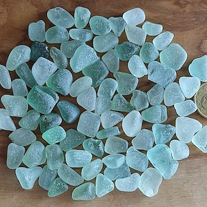 100 small pieces Seafoam sea glass, Genuine sea glass, Surf tumbled sea glass from Greece