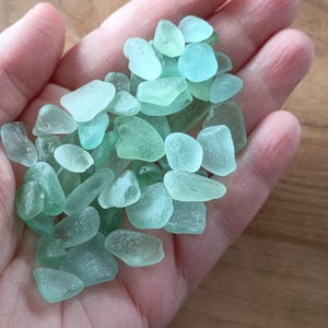 50 grams of Seafoam sea glass, Genuine sea glass from Greece