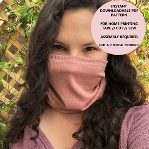 Neck Gaiter - PDF - Instant Download - Sewing Pattern - Easy Sew - One Seam - Print, Tape, Cut ...