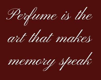 la perfume quote poster — Francis Kurkdjian