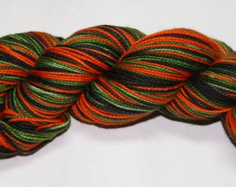 Dyed to Order - Vintage Halloween Self Striping Hand Dyed Sock Yarn