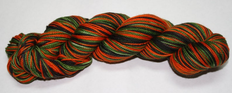 Dyed to Order Vintage Halloween Self Striping Hand Dyed Sock Yarn image 1