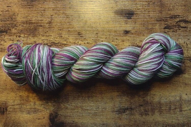 Dyed to Order Christmas Vacation Self Striping Hand Dyed Sock Yarn image 1