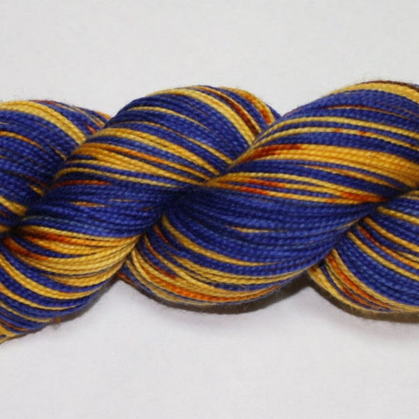 Dyed to Order - Exploding Tardis Self Striping Sock Yarn