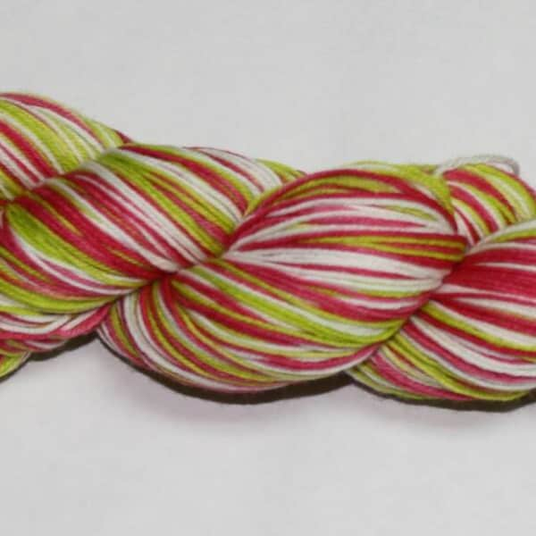 Dyed to Order - Holly Jolly Self Striping Hand Dyed Sock Yarn