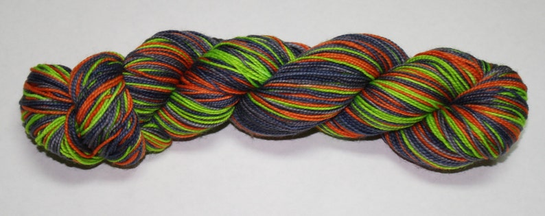 Dyed to Order Witching Hour Self Striping Hand Dyed Sock Yarn image 1